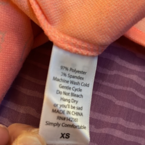 Cream designs over peach/neon orange.-DONATED - Picture 7 of 9